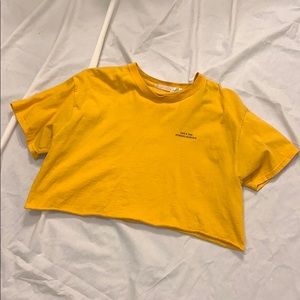 yellow urban outfitters crop top